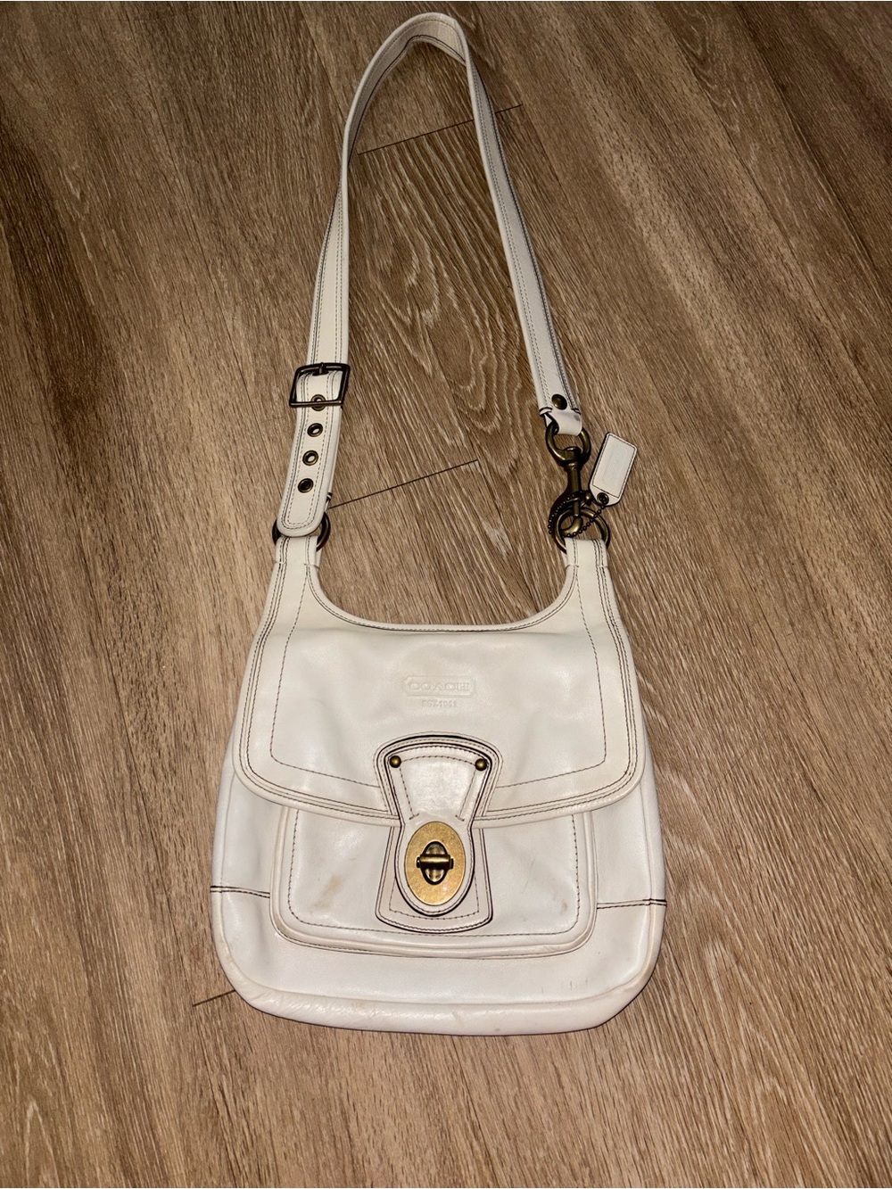 Vintage Coach Legacy 65th Anniversary Vachetta Leather Crescent Hippie Bag c22